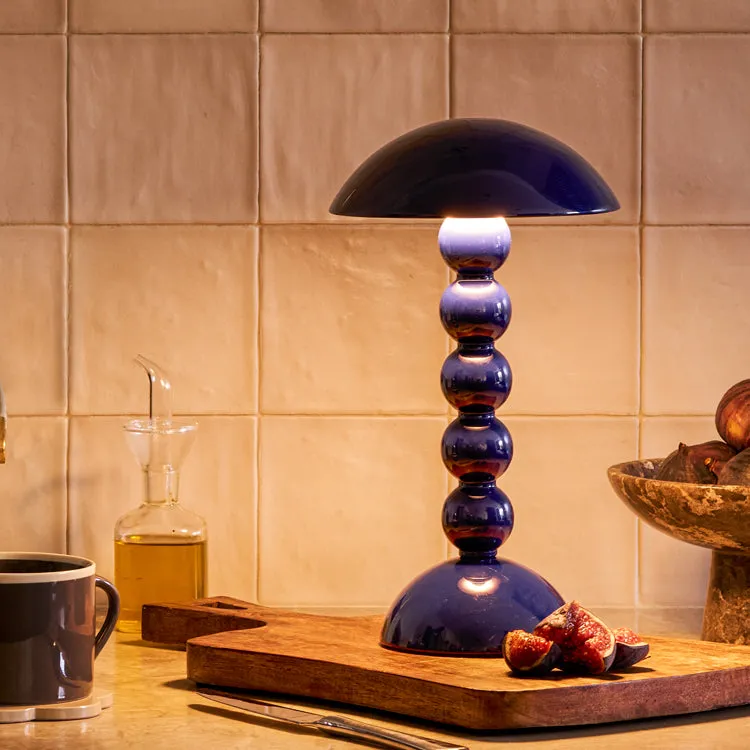 Navy Lacquer Rechargeable Bobbin LED Lamp sold by Addison Ross product image thumbnail 2