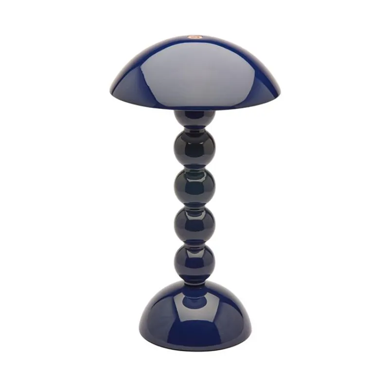 Navy Lacquer Rechargeable Bobbin LED Lamp sold by Addison Ross