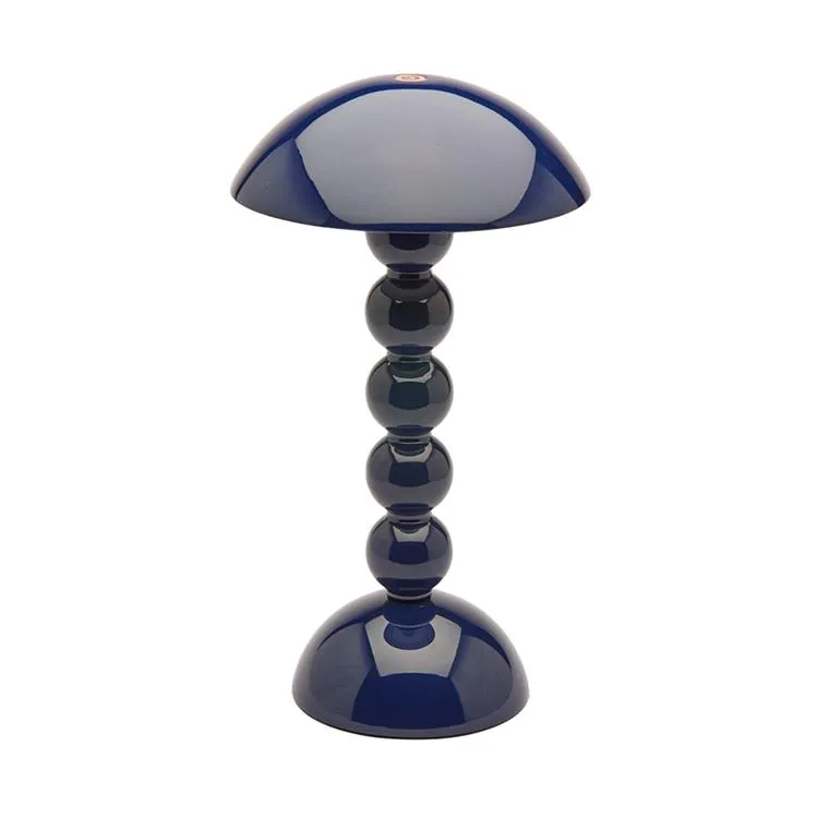 Navy Lacquer Rechargeable Bobbin LED Lamp sold by Addison Ross
