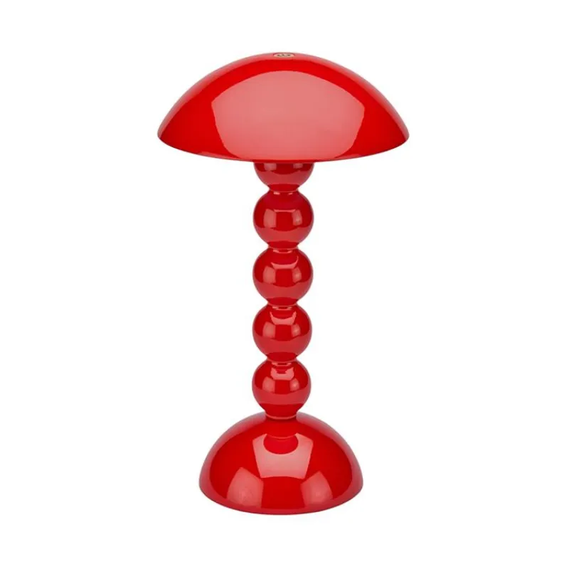 Red Lacquer Rechargeable Bobbin LED Lamp sold by Addison Ross