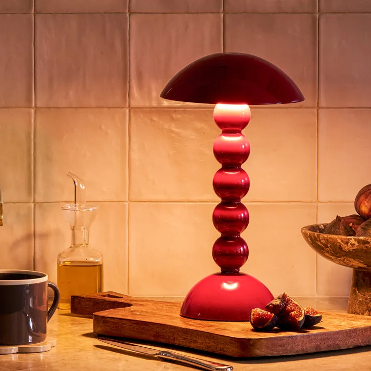 Red Lacquer Rechargeable Bobbin LED Lamp sold by Addison Ross product image thumbnail 2