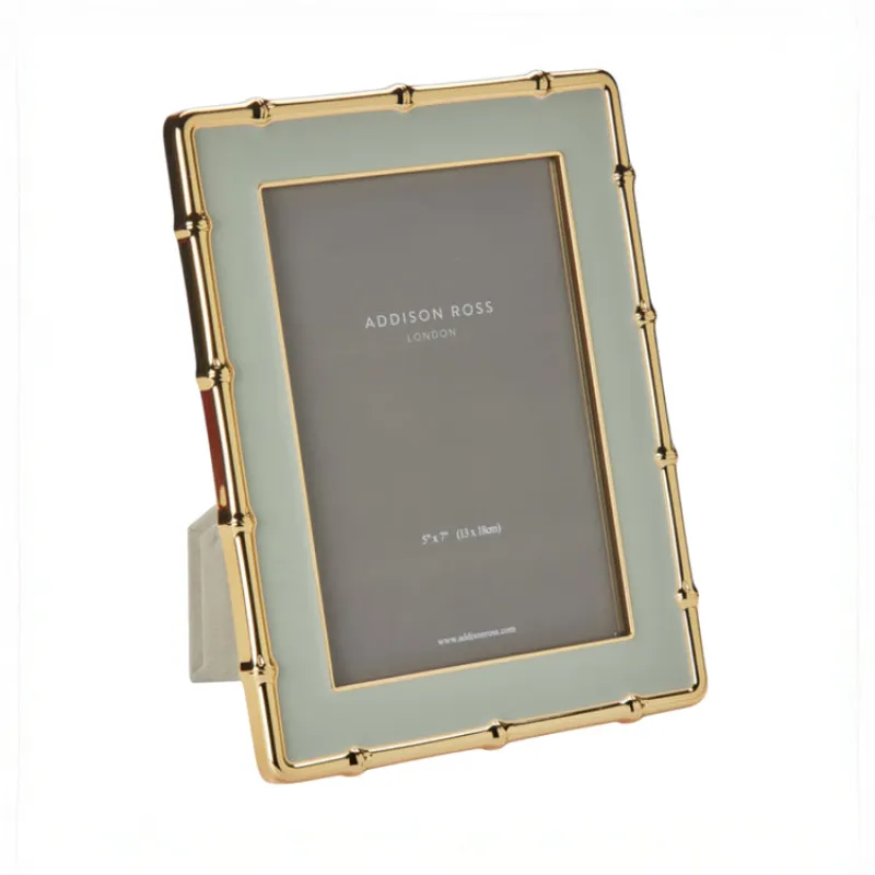 Sage & Gold Bamboo Enamel Photo Frame sold by Addison Ross