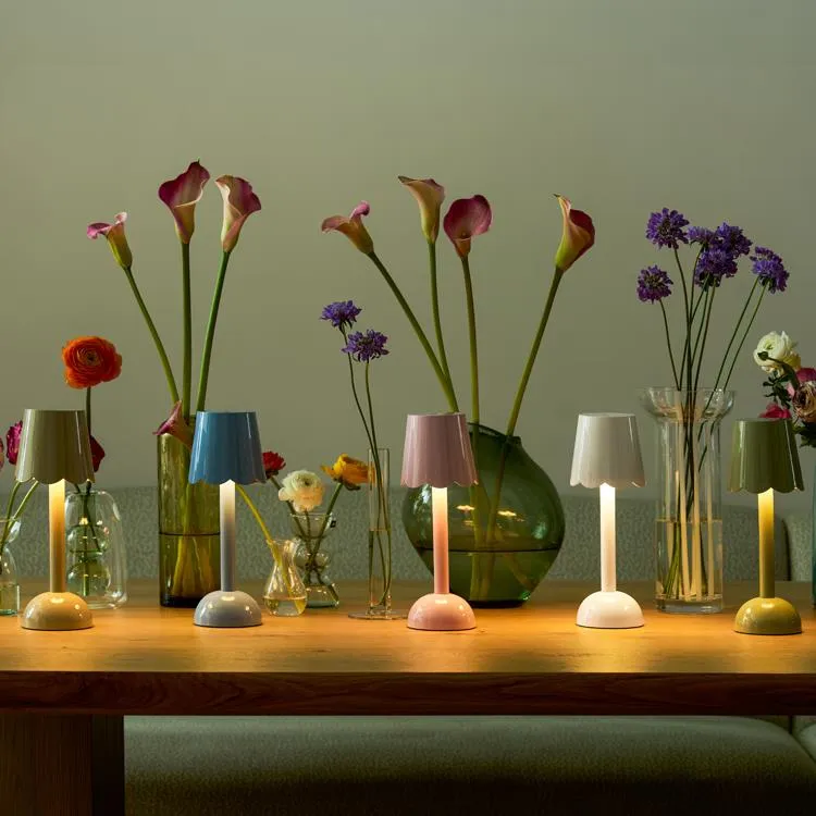 Pink Scallop Rechargeable LED Lamp sold by Addison Ross product image thumbnail 4