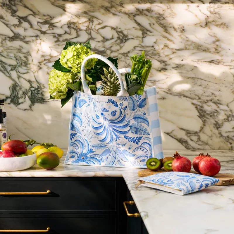 Palm Beach Blue Tote Bag made by Addison Ross