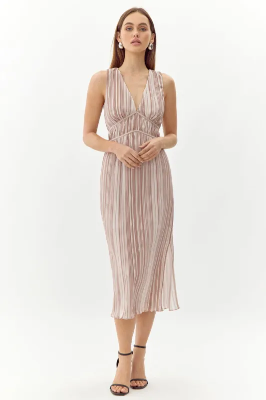 Wilton Pleated Midi Dress sold by Adelyn Rae