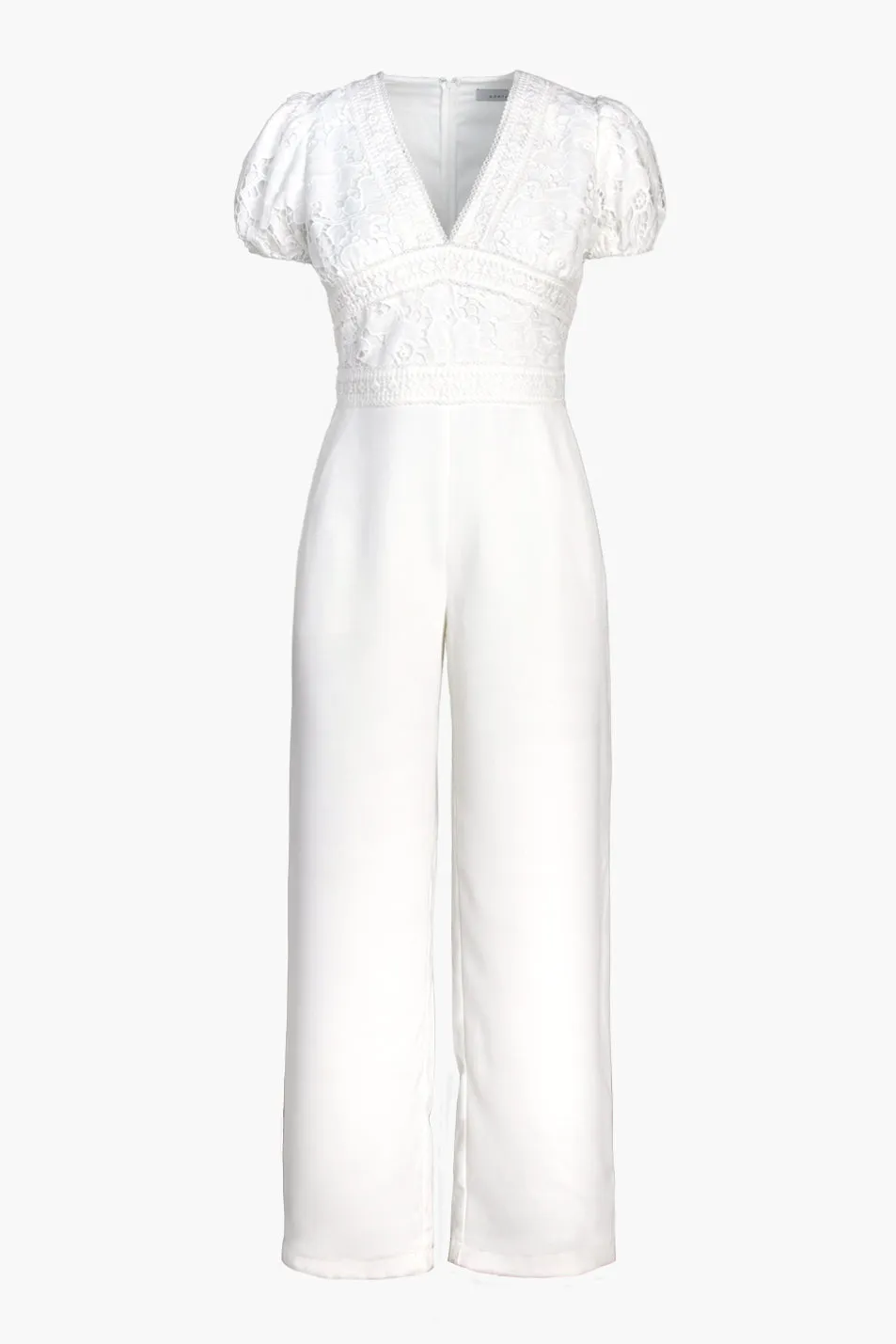 Helia Lace Blocked Crepe Jumpsuit - FINAL SALE sold by Adelyn Rae