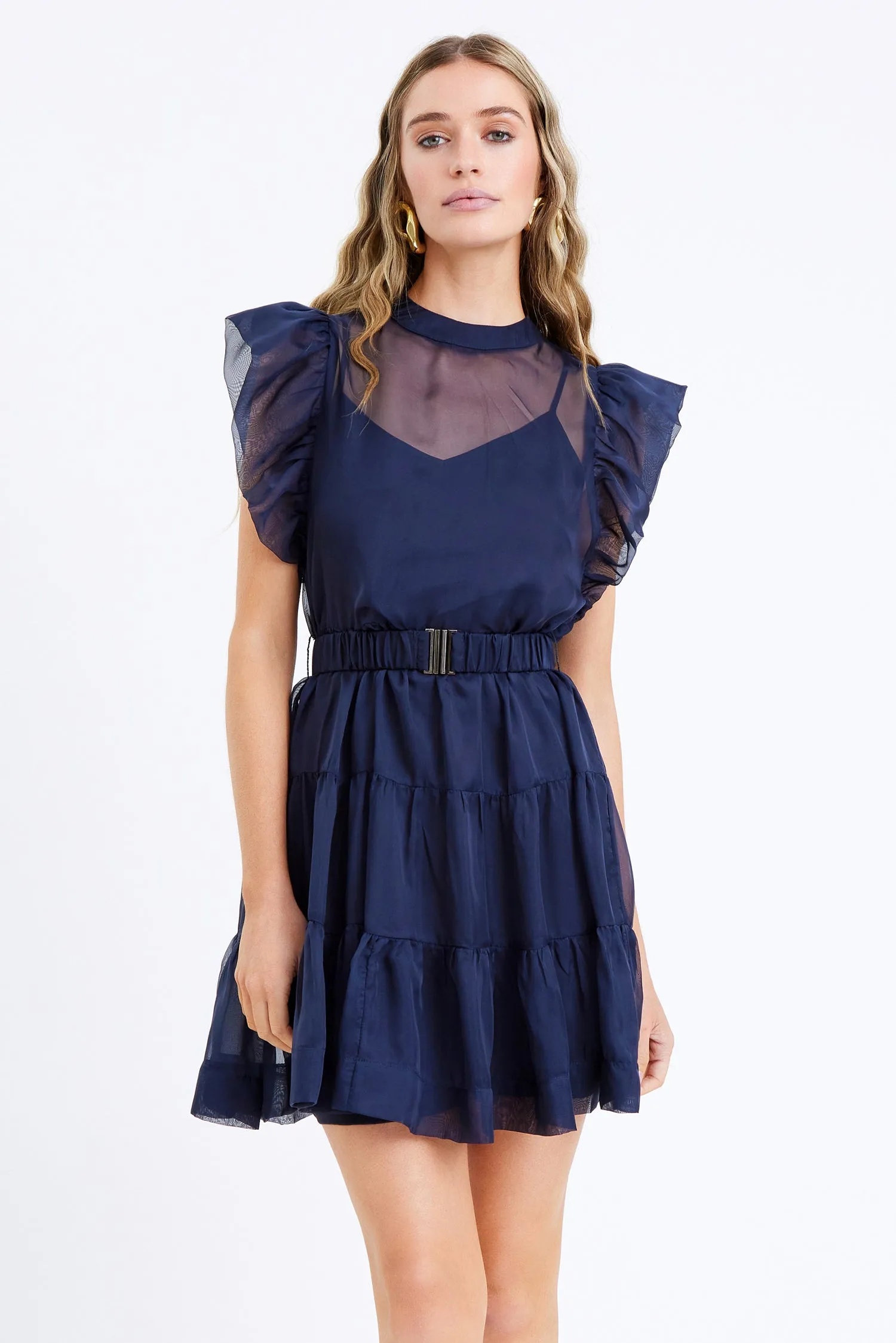 Leia Sheer Overlay Mini Dress w/ Slip - FINAL SALE sold by Adelyn Rae product image thumbnail 2