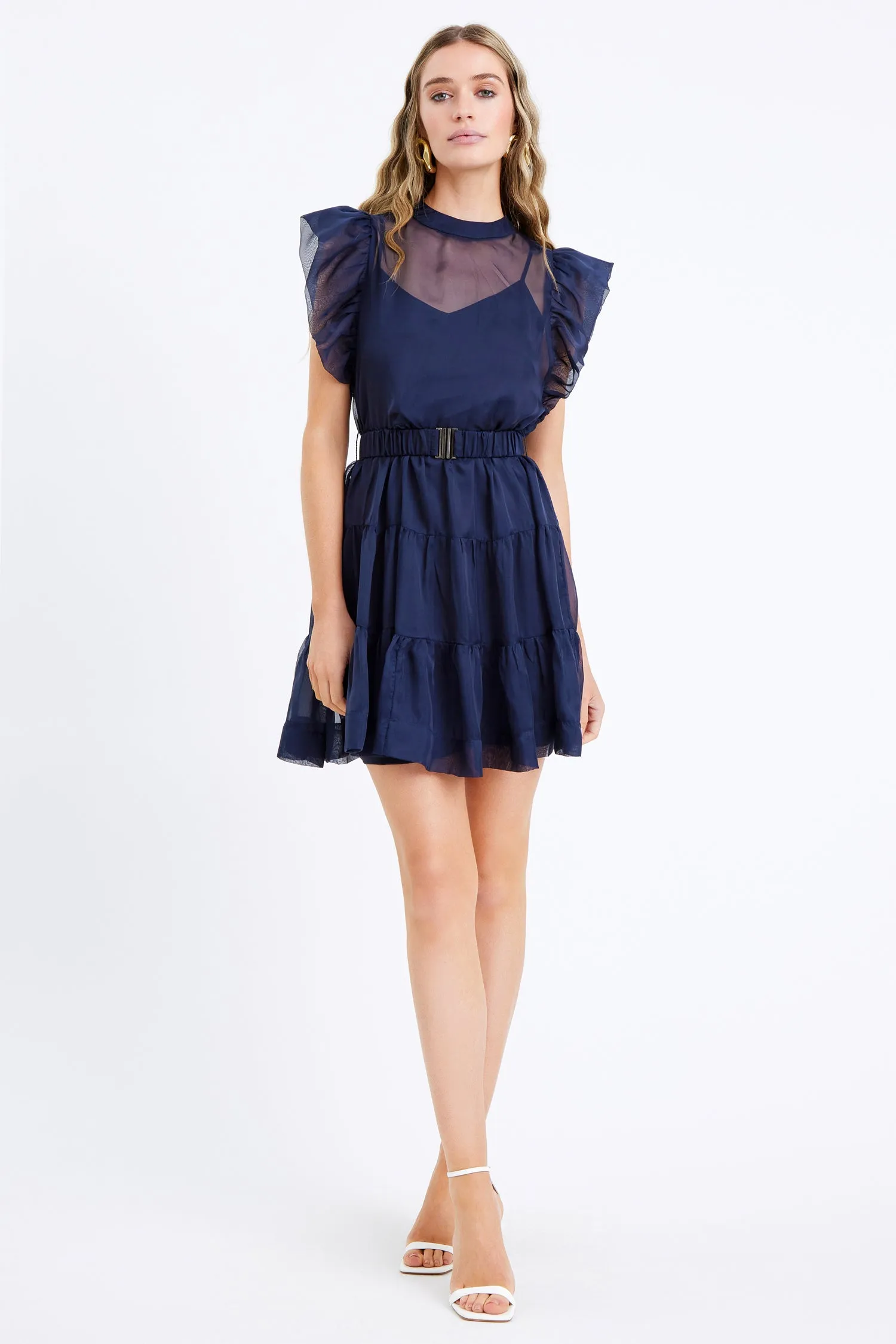 Leia Sheer Overlay Mini Dress w/ Slip - FINAL SALE sold by Adelyn Rae product image thumbnail 5