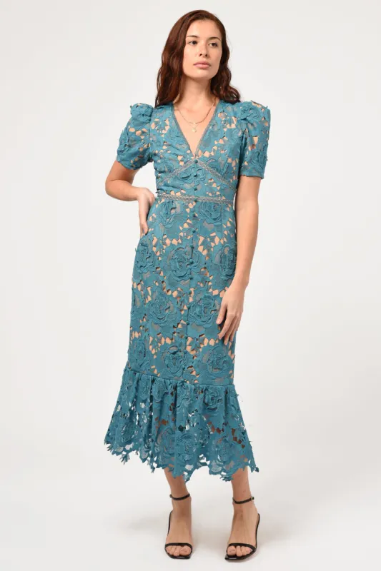 Wanda 3D Crochet Lace Midi Dress - FINAL SALE | Parallel