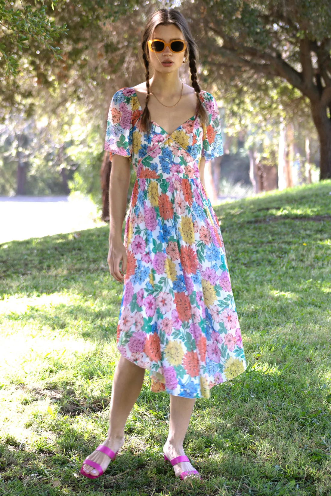 Rhina Floral Chiffon Maxi Dress - FINAL SALE | Parallel