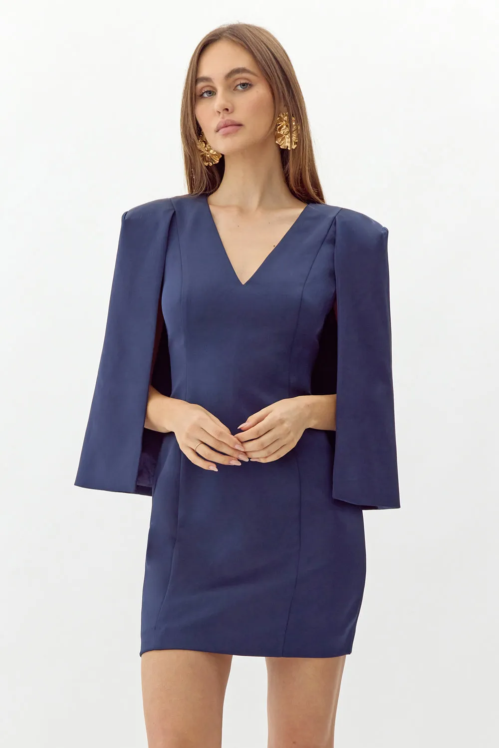 Maxine "V" Cape Dress sold by Adelyn Rae