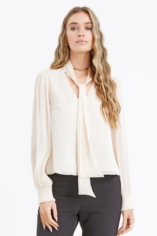 Jisenia Tie Neck Blouse made by Adelyn Rae