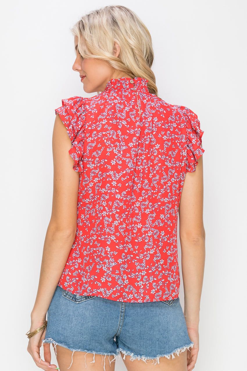 Gracie Smocked Neck Ditsy Floral Blouse - FINAL SALE sold by Adelyn Rae product image thumbnail 2