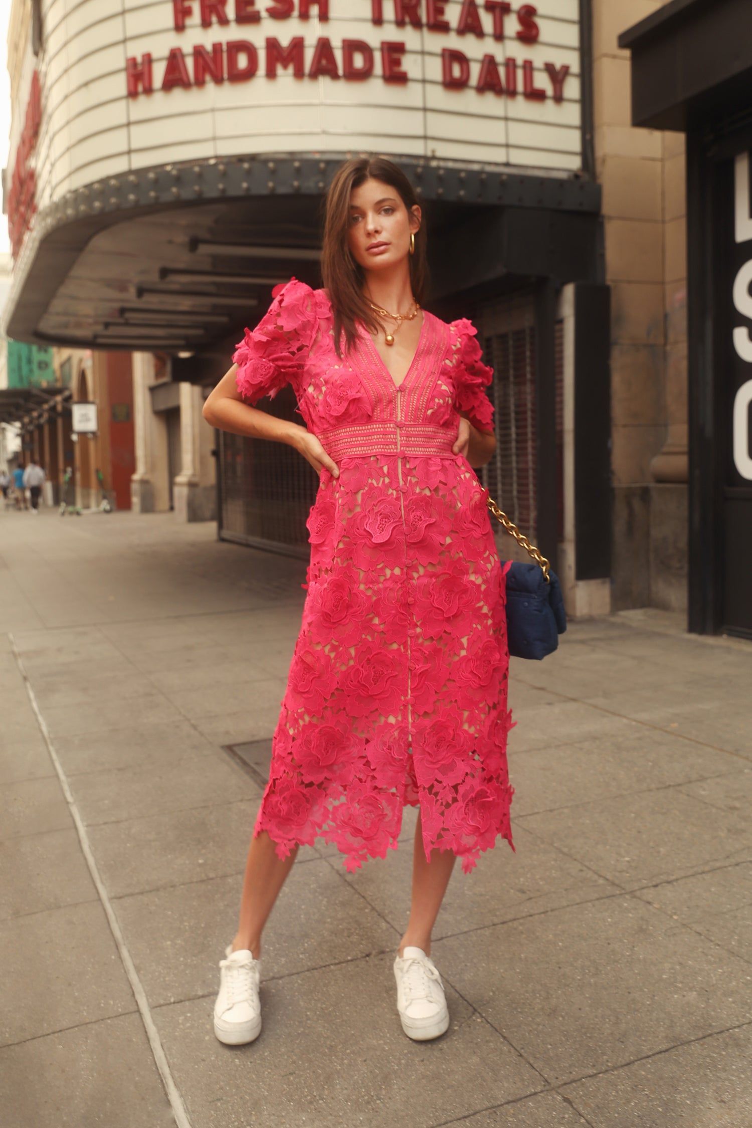 Adrian Crochet Lace Midi Dress sold by Adelyn Rae product image thumbnail 2