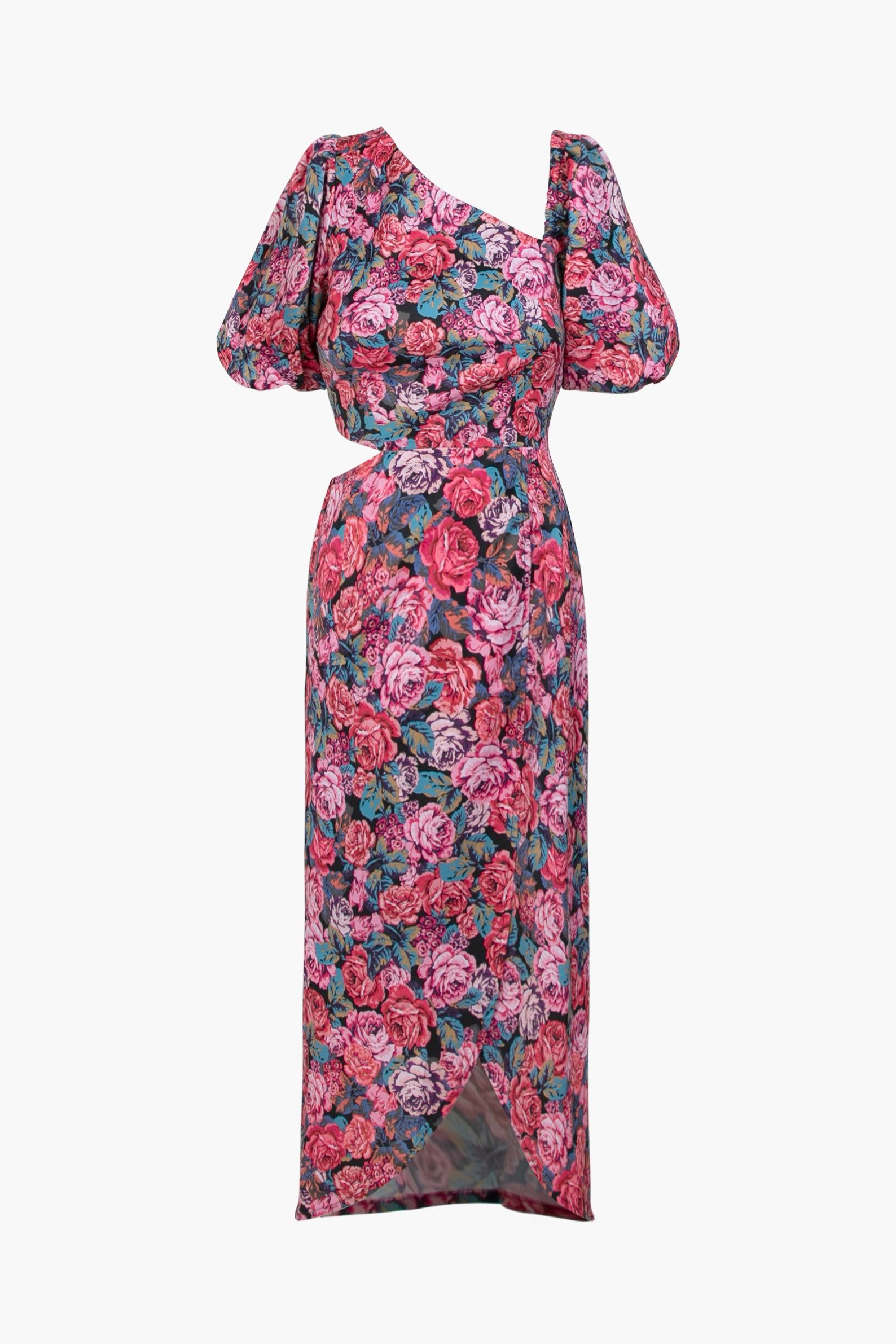 Gloria Asymmetrical Cut Out Midi Dress sold by Adelyn Rae