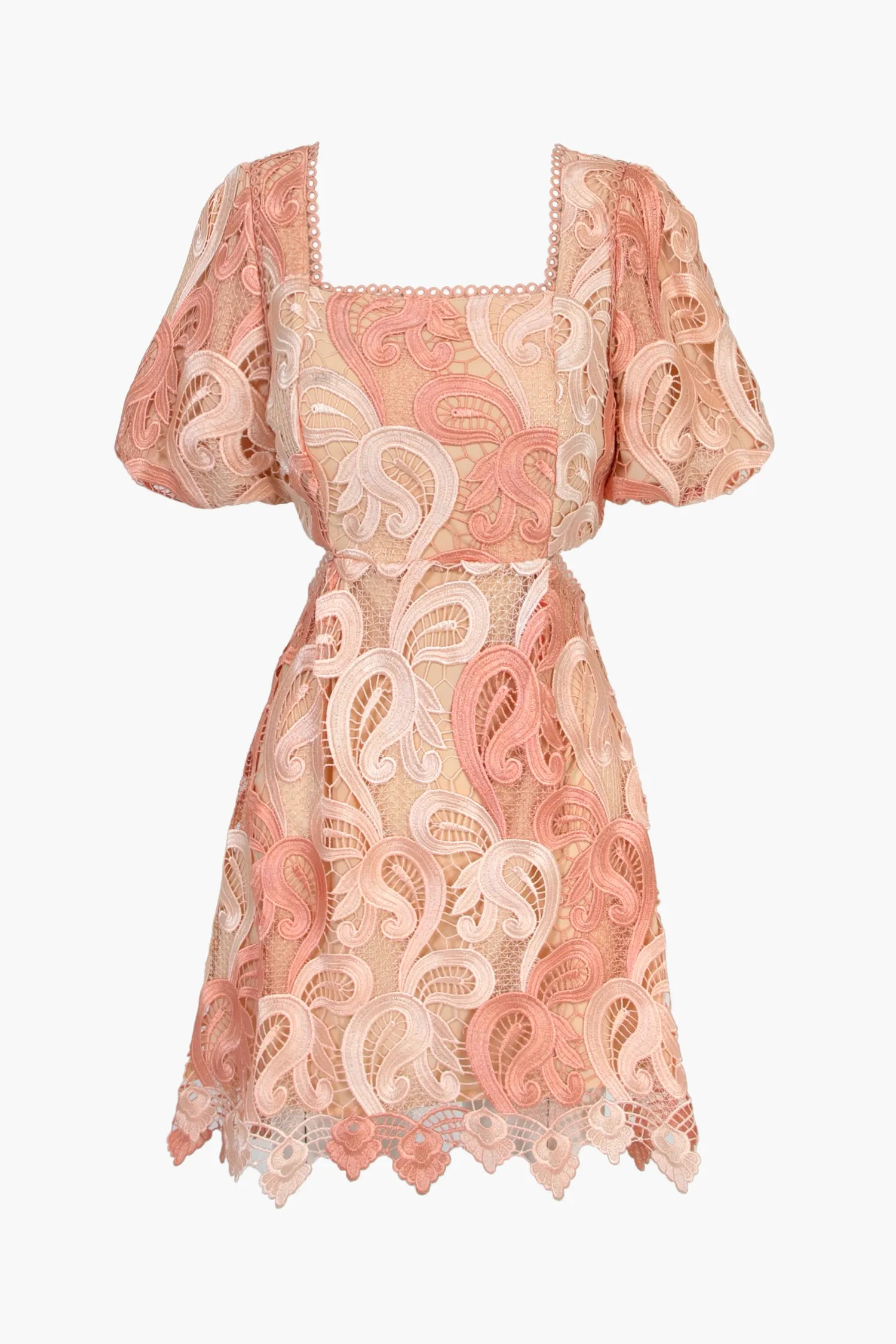 Giselle Ombre Lace Puff Sleeve Cut Out Dress sold by Adelyn Rae product image thumbnail 5