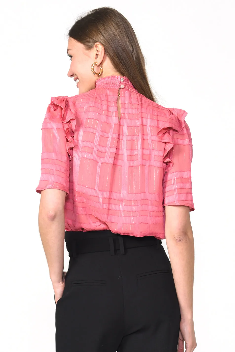 Elaine Smocked Neck Blouse sold by Adelyn Rae product image thumbnail 4