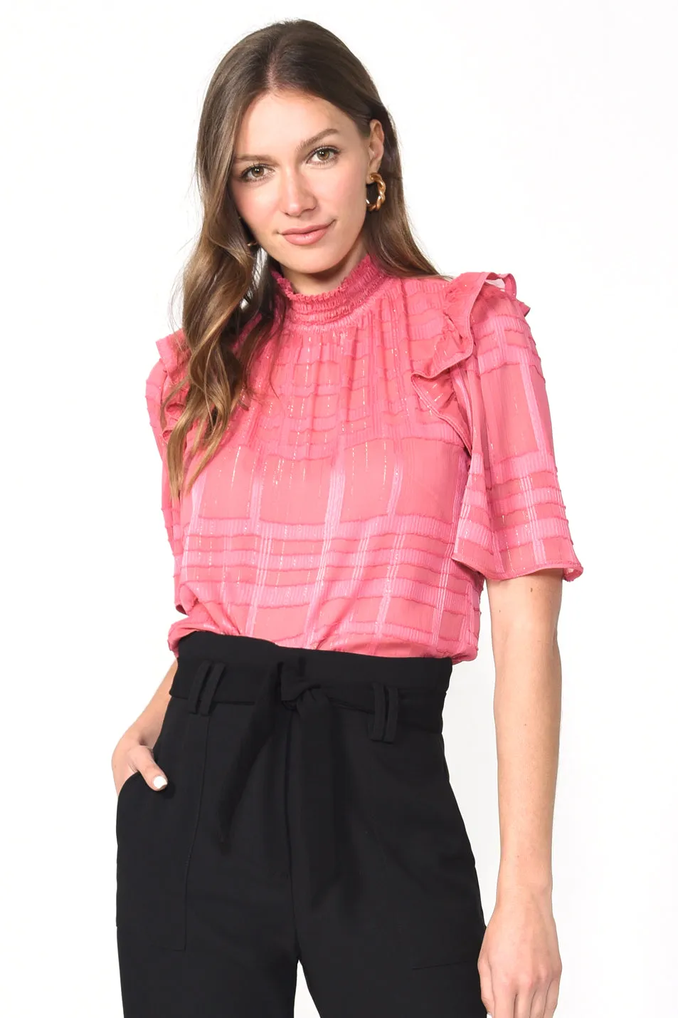 Elaine Smocked Neck Blouse sold by Adelyn Rae