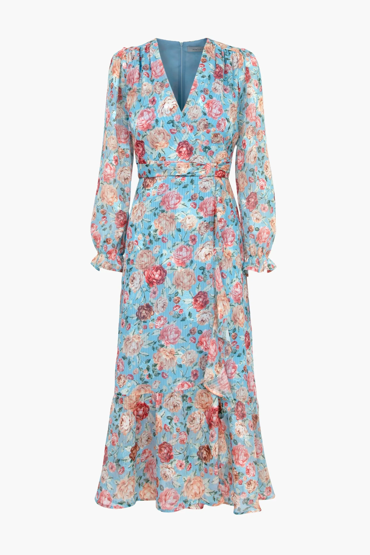 Penelope Faux Wrap Floral Midi Dress - FINAL SALE sold by Adelyn Rae product image thumbnail 3