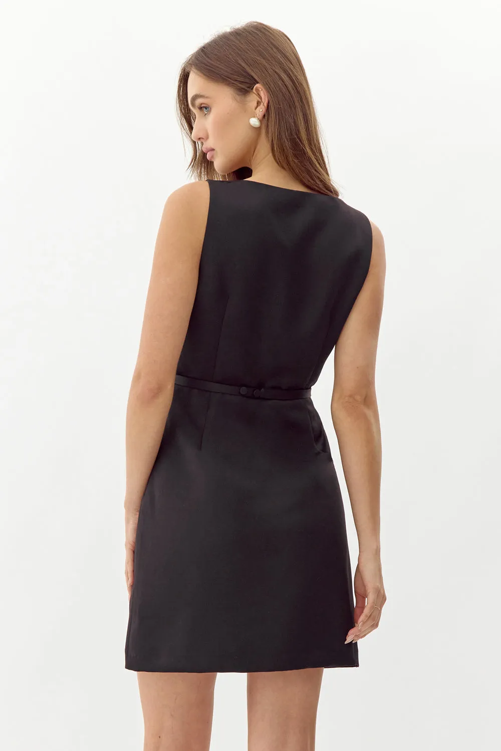 Barbara Dutch Satin Fit And Flare Mini Dress sold by Adelyn Rae product image thumbnail 3