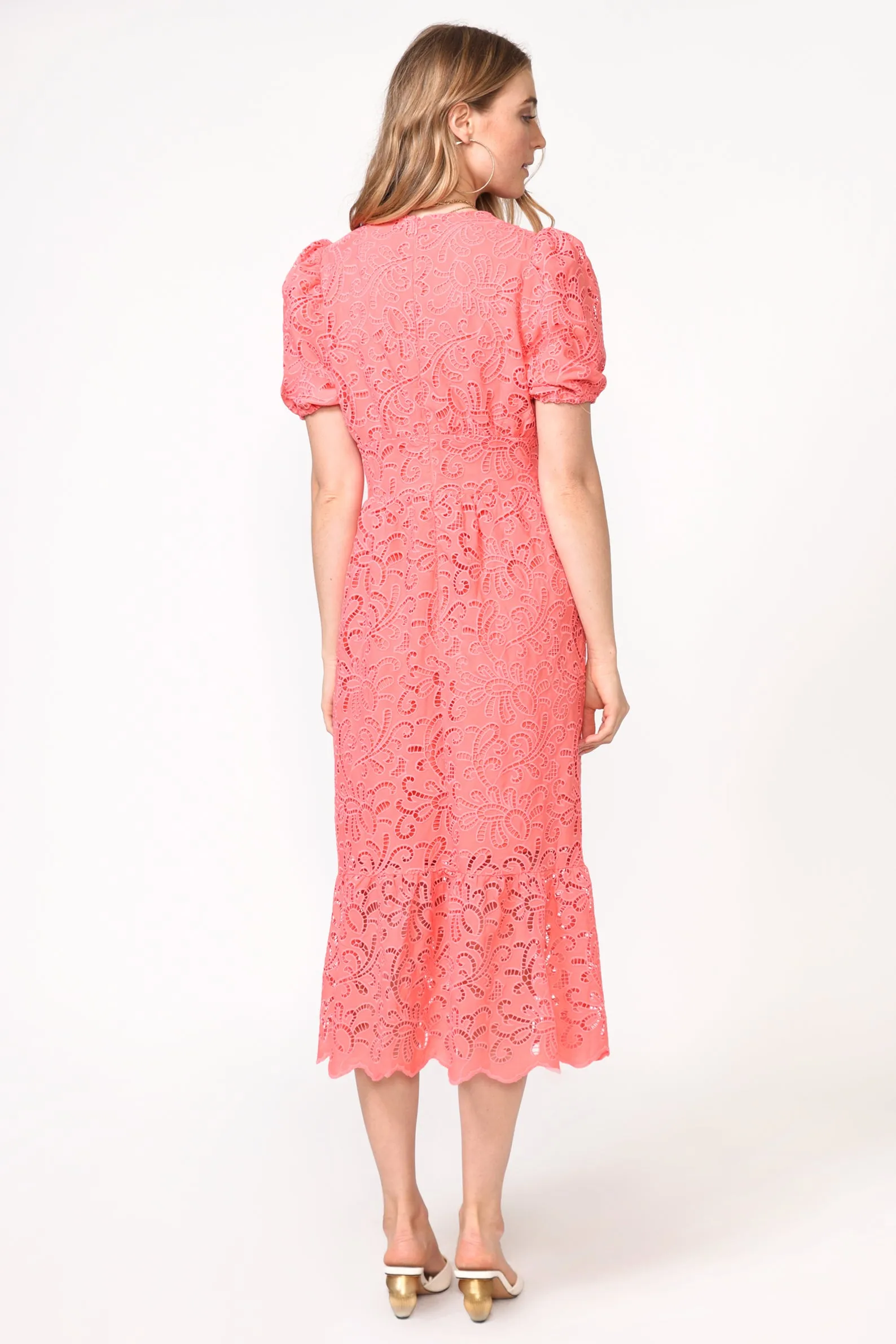 Farrah Embroidered Eyelet Midi Dress - FINAL SALE sold by Adelyn Rae product image thumbnail 3