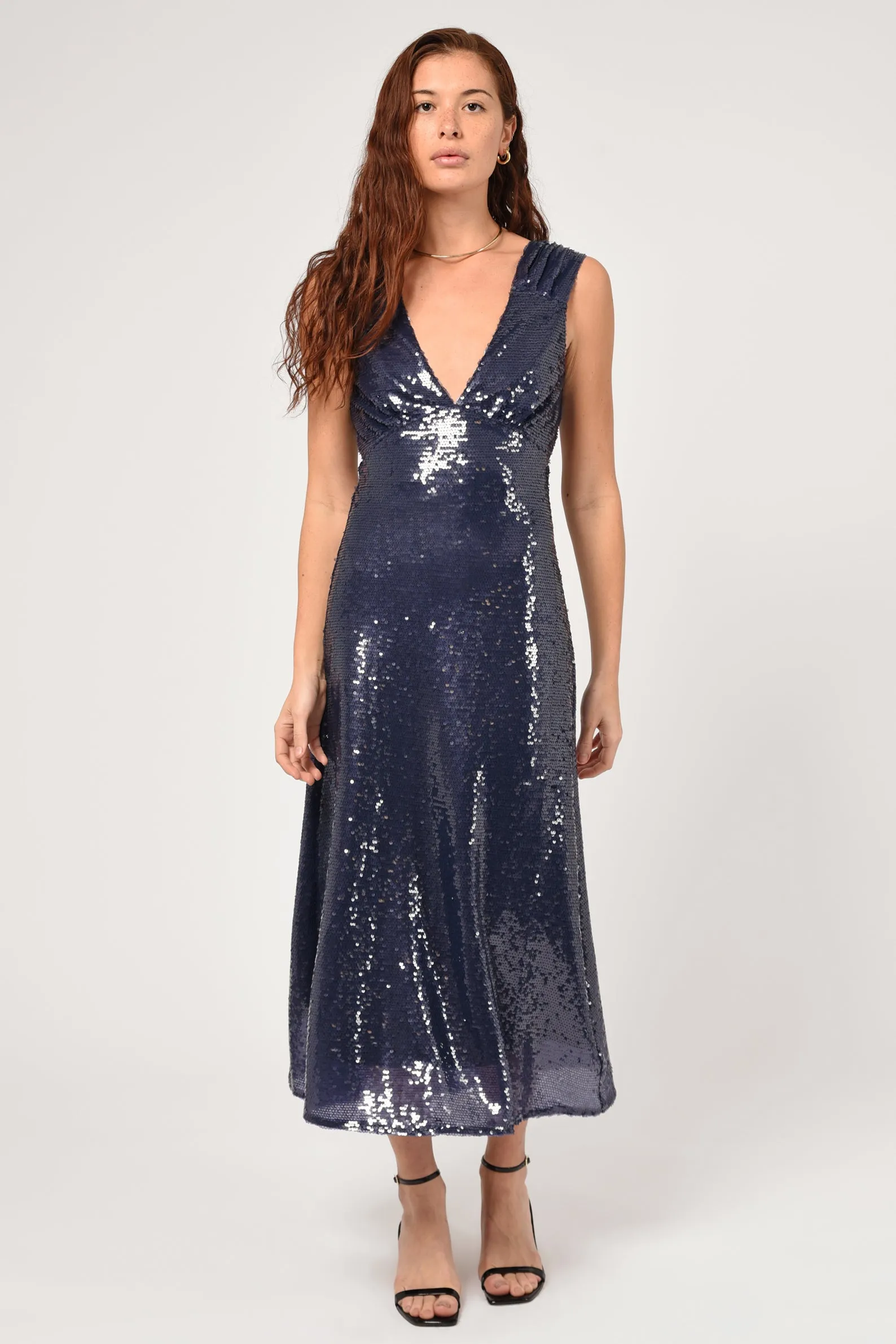 Konnie Tie Back Midi Sequin Dress sold by Adelyn Rae product image thumbnail 2