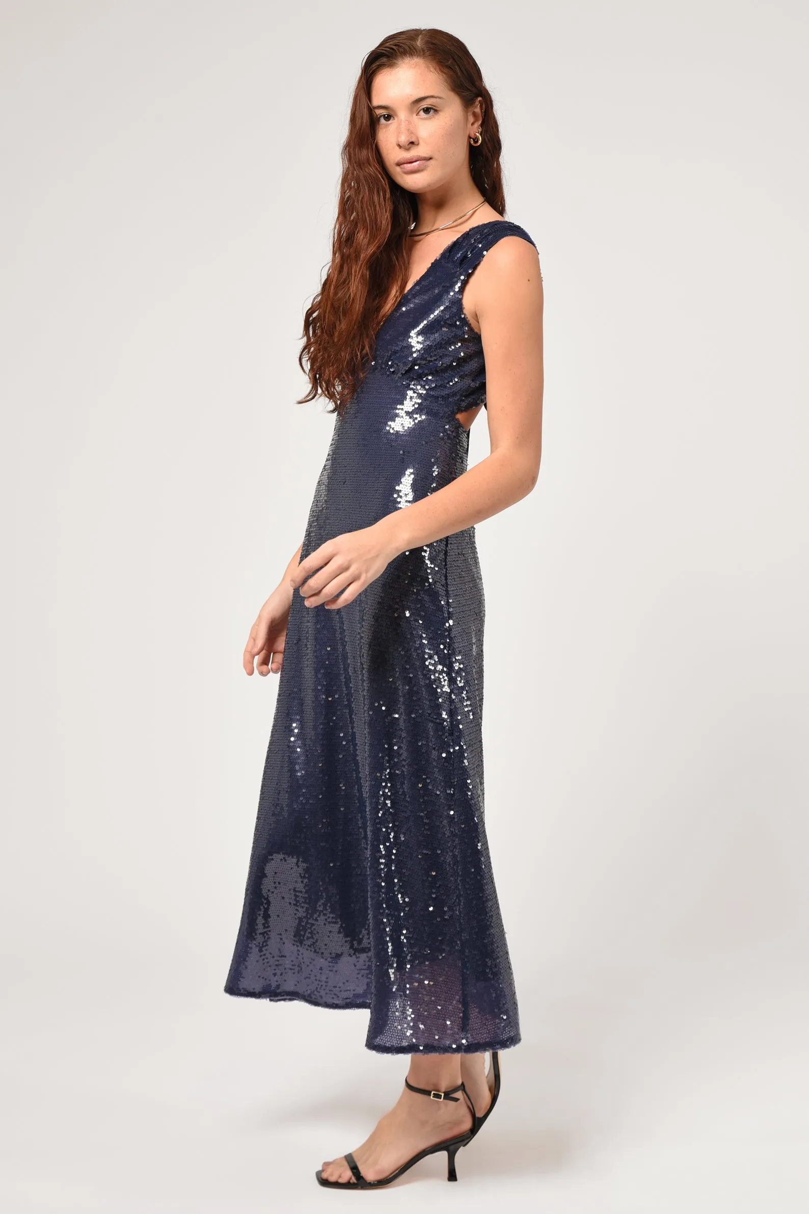 Konnie Tie Back Midi Sequin Dress sold by Adelyn Rae product image thumbnail 4