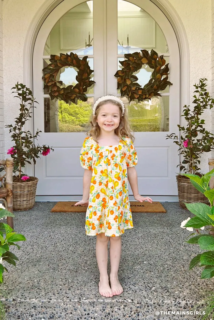 Lora Gingham Kid's Dress sold by Adelyn Rae product image thumbnail 3