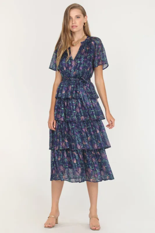 Sue Tiered Midi Dress sold by Adelyn Rae