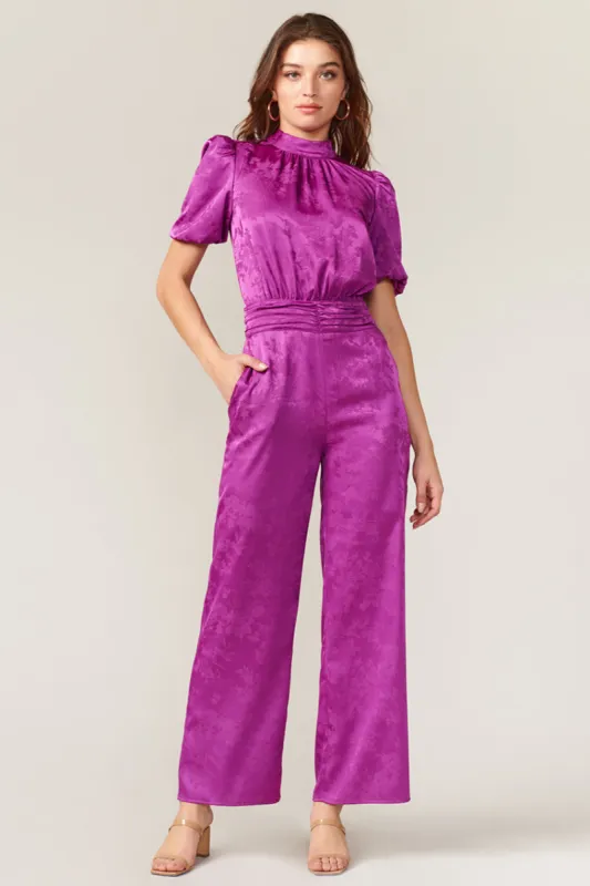 Theo Jacquard Open Back Jumpsuit - FINAL SALE sold by Adelyn Rae