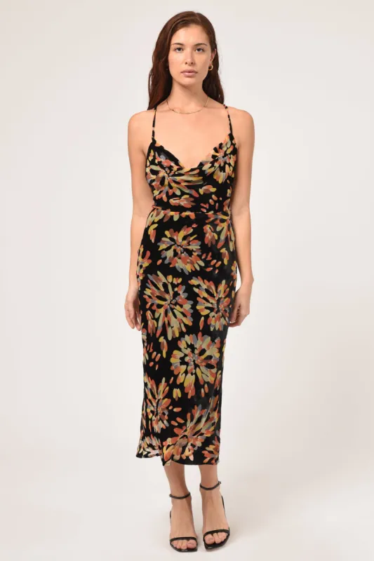Zana Printed Velvet Burnout Slip Dress - FINAL SALE sold by Adelyn Rae