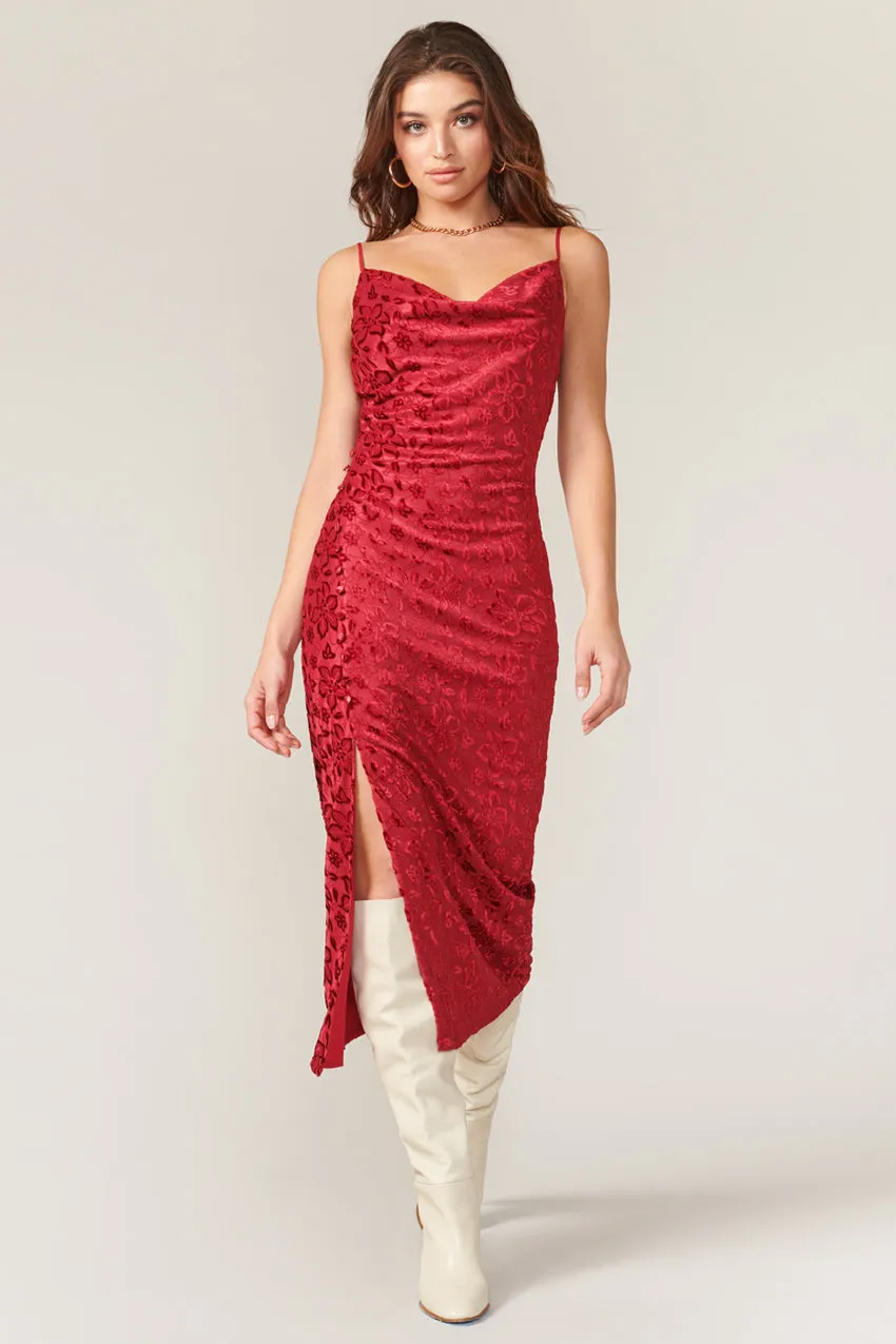 Bonnie Jacquard Velvet Knit Midi Dress - FINAL SALE sold by Adelyn Rae
