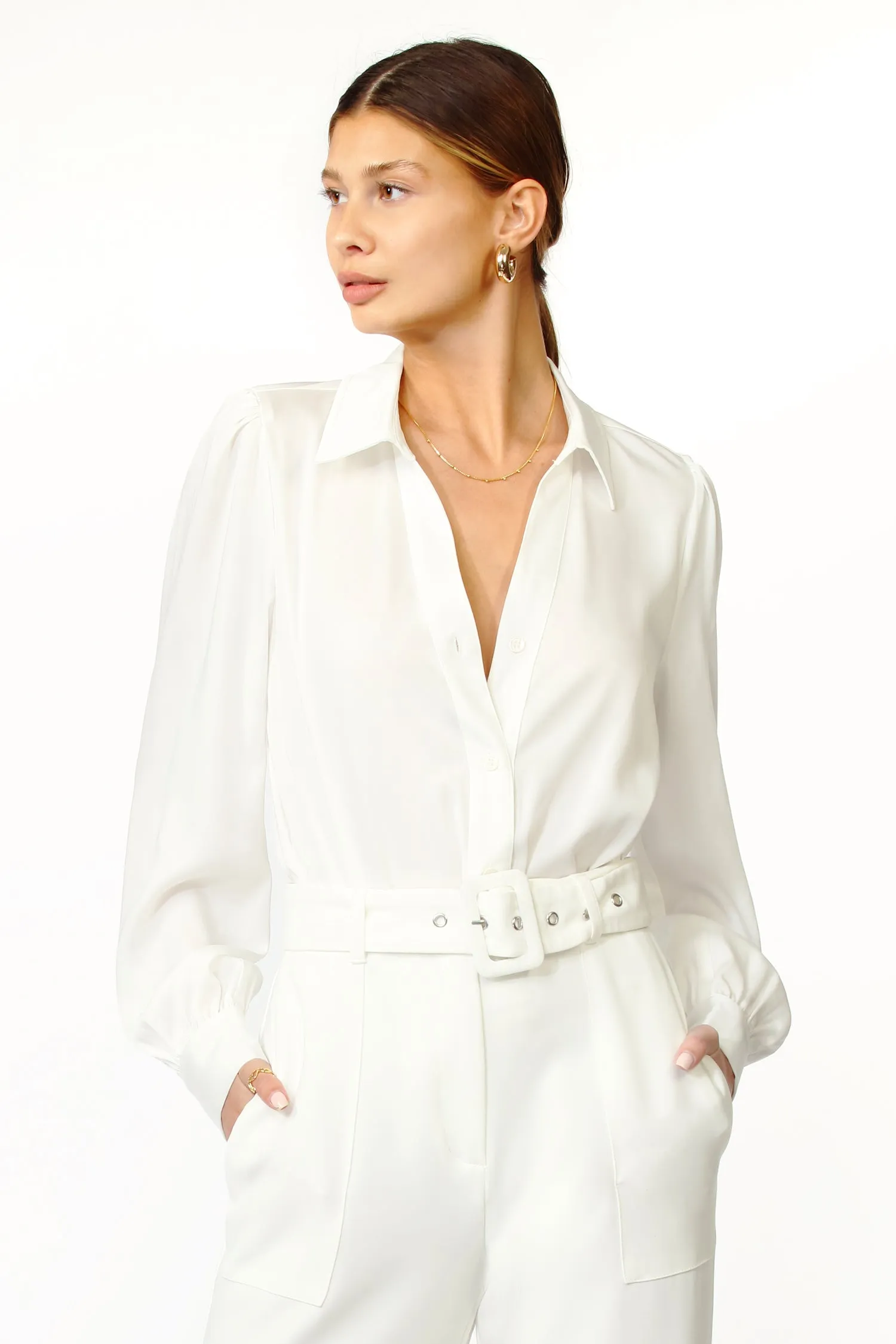 Kiara Button Up Shirt Bodysuit sold by Adelyn Rae product image thumbnail 3