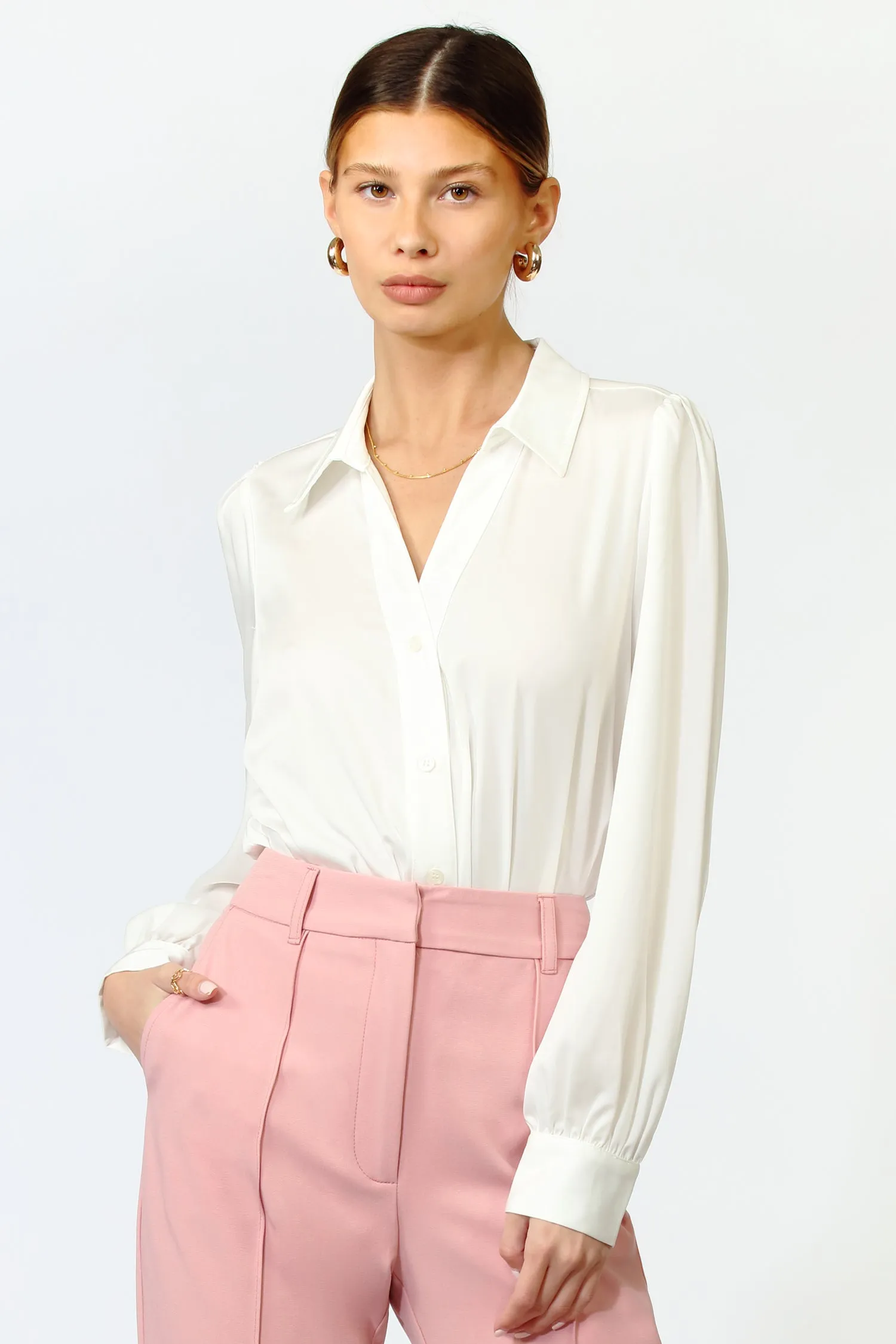 Kiara Button Up Shirt Bodysuit sold by Adelyn Rae product image thumbnail 4