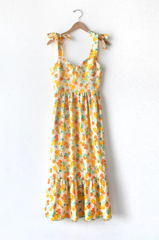Isla Tie Shoulder Midi Dress sold by Adelyn Rae