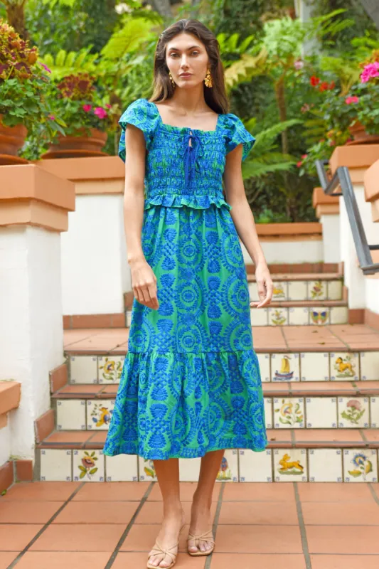 Selene Embroidered Midi Dress sold by Adelyn Rae