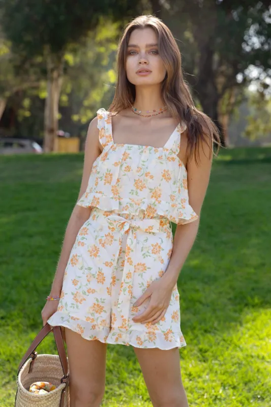 Allie Floral Romper - FINAL SALE sold by Adelyn Rae