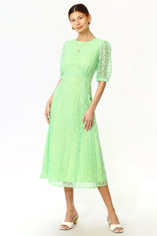 Lina Embroidered Open Back Midi Dress - FINAL SALE sold by Adelyn Rae