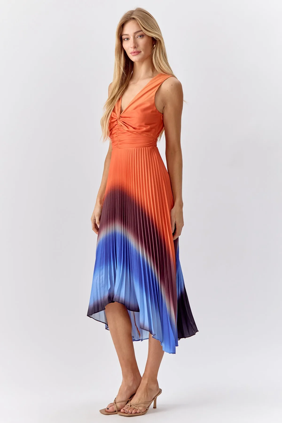 Shannie Ombre Pleated Midi Dress sold by Adelyn Rae product image thumbnail 5