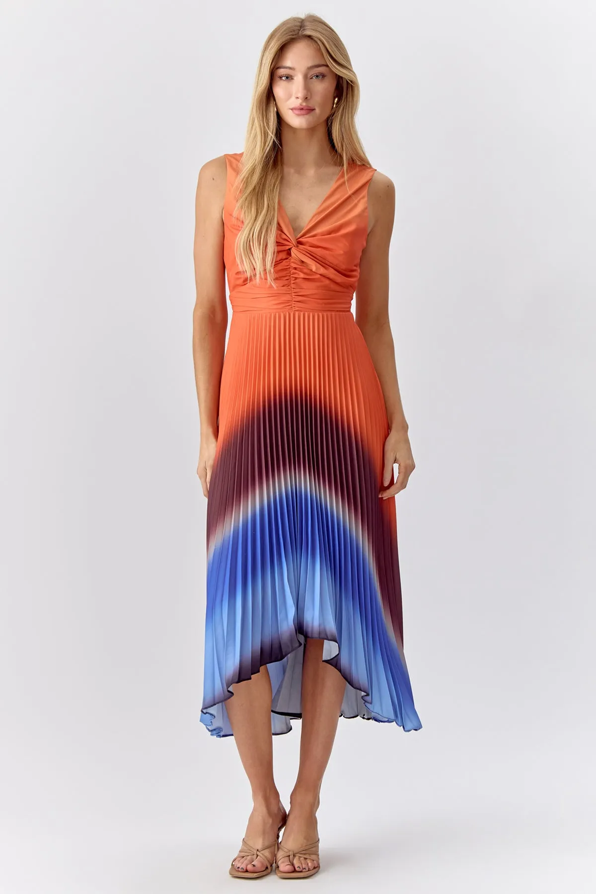 Shannie Ombre Pleated Midi Dress sold by Adelyn Rae product image thumbnail 3