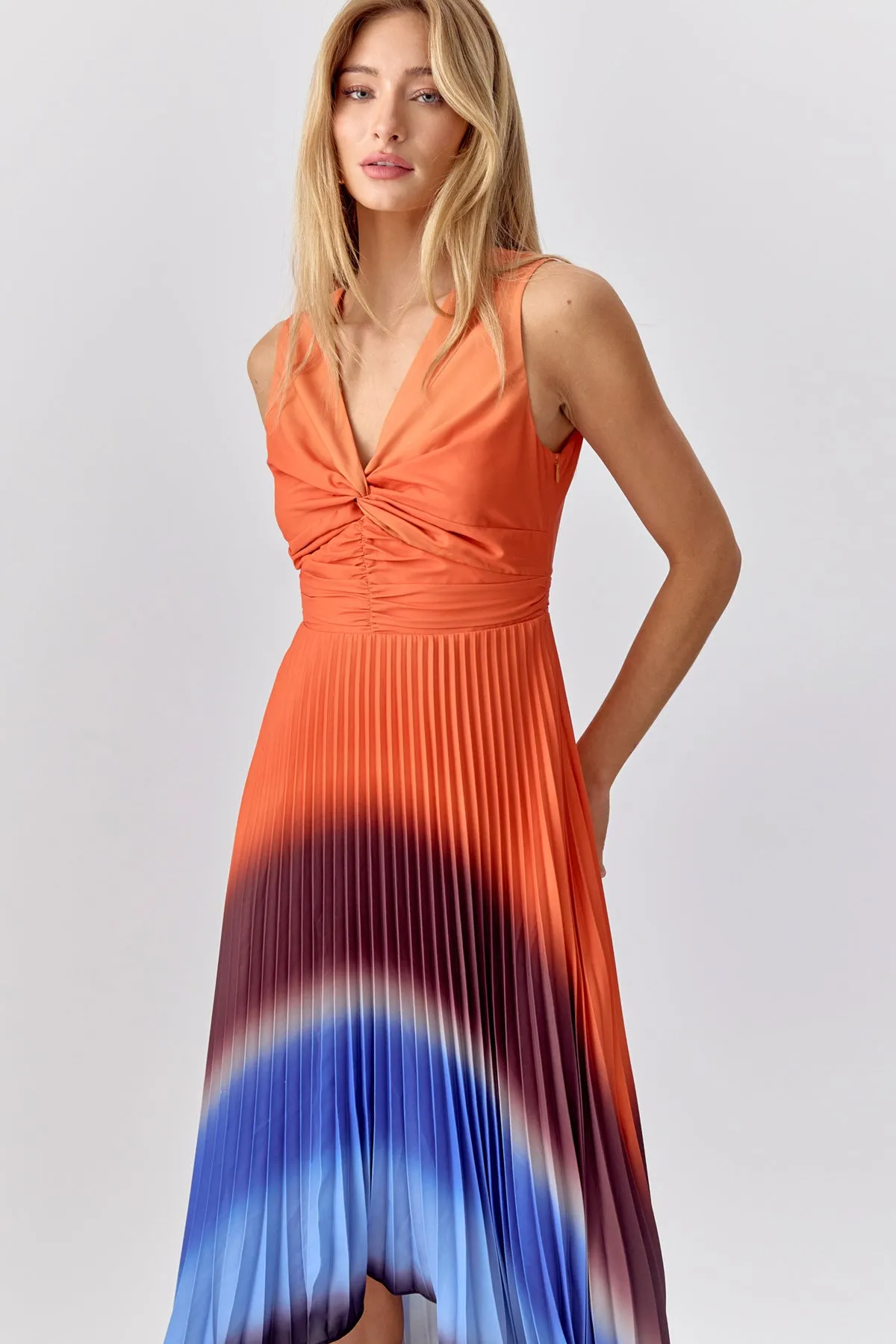 Shannie Ombre Pleated Midi Dress sold by Adelyn Rae product image thumbnail 2