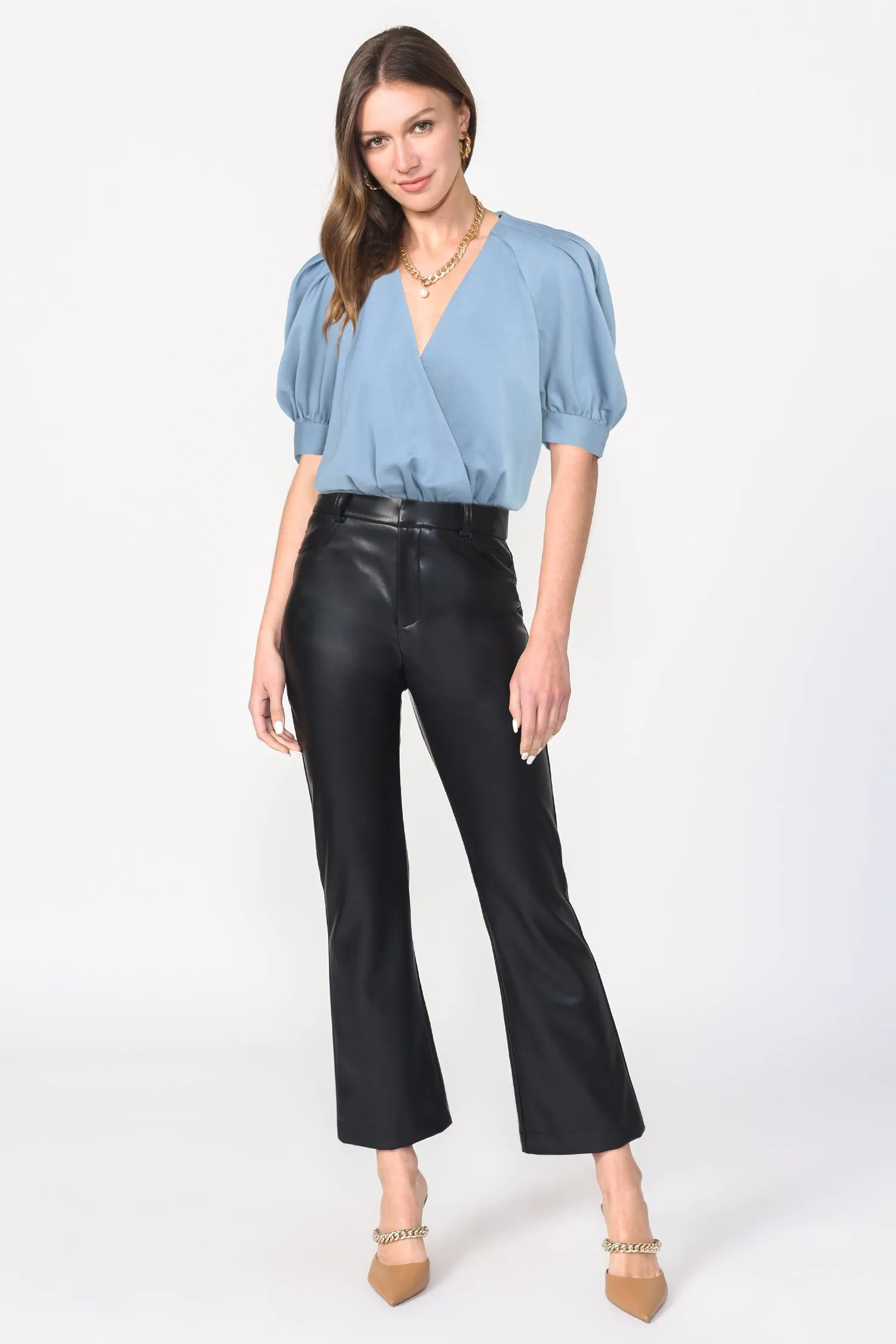 Mae Pleated Puff Sleeve Bodysuit - FINAL SALE sold by Adelyn Rae product image thumbnail 2