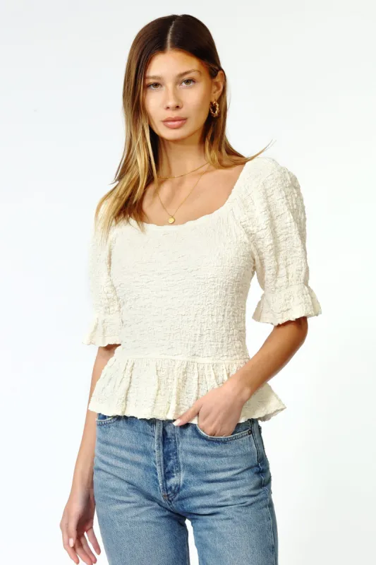 Sera Popcorn Knit Top made by Adelyn Rae