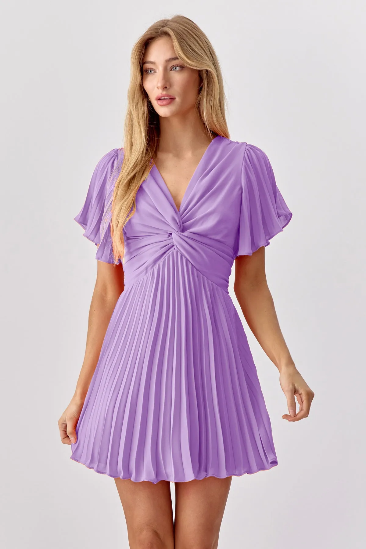 Stacey Pleated Mini Dress - FINAL SALE sold by Adelyn Rae