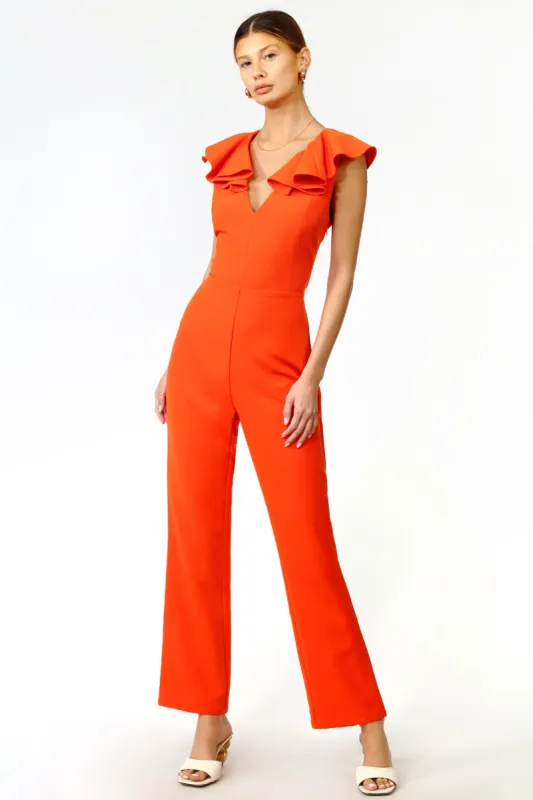 Kassi Ruffled Crepe Jumpsuit sold by Adelyn Rae