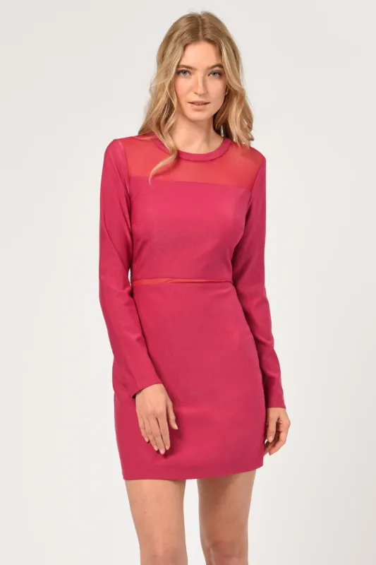 Jadie Mesh Paneled Bodycon Mini Dress - FINAL SALE sold by Adelyn Rae