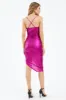 Alessa Metallic Knit Asymmetrical Dress sold by Adelyn Rae