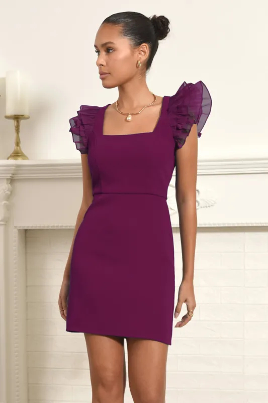 Claudia Organza Ruffle Bodycon Mini sold by Adelyn Rae