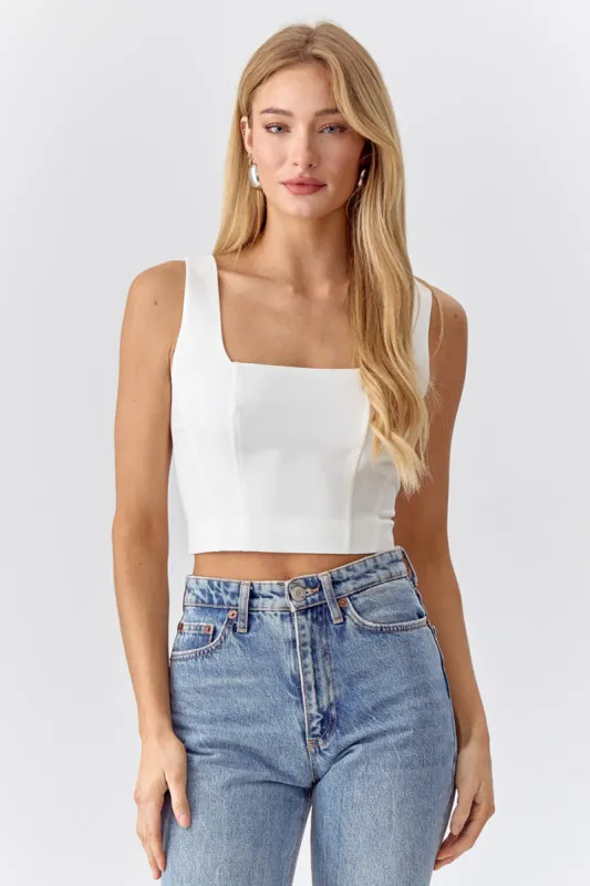 Scarlett Square Neck Crop Top sold by Adelyn Rae