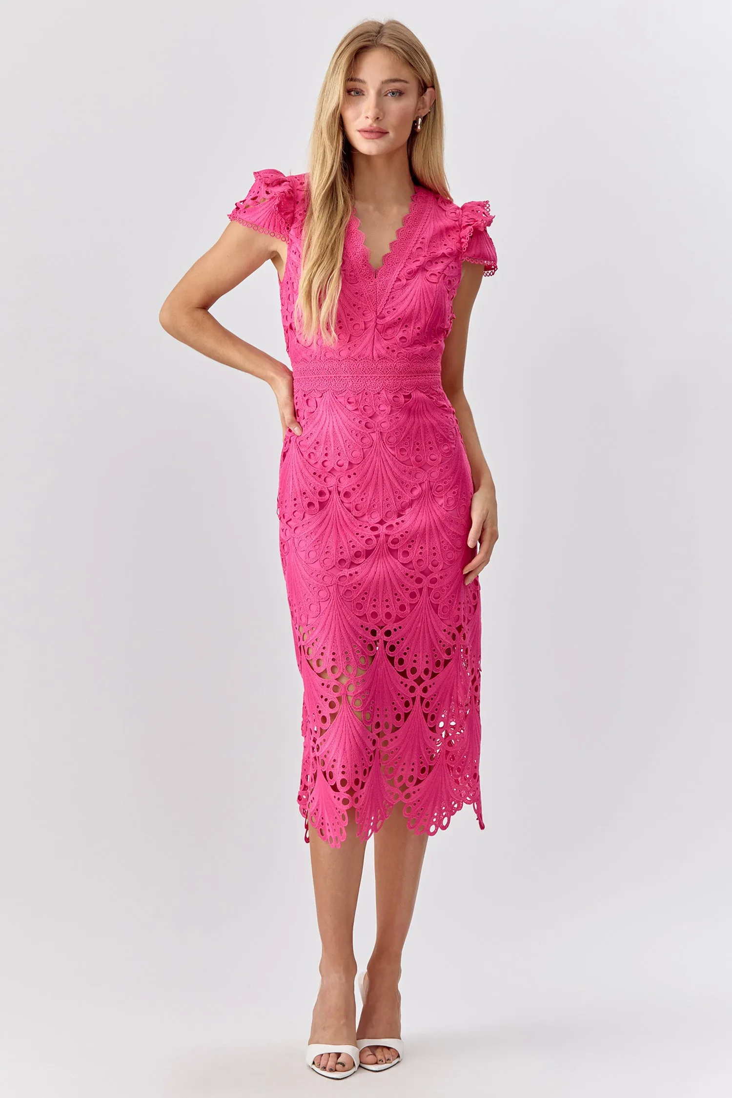 Mia 3D Embroidered Midi Dress sold by Adelyn Rae product image thumbnail 3